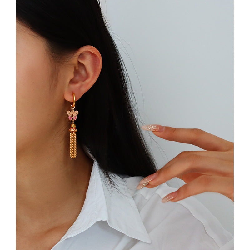 Break the cocoon into a butterfly - vintage tassel earrings