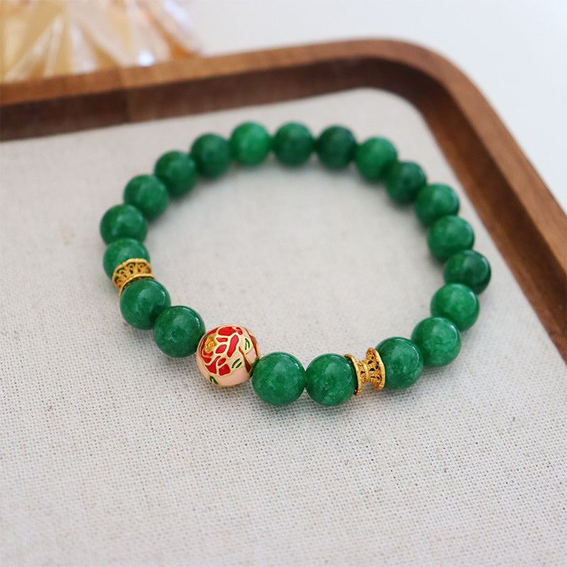 Give you a rose, and your hands will have a ingering fragrance - natural stone bracelet