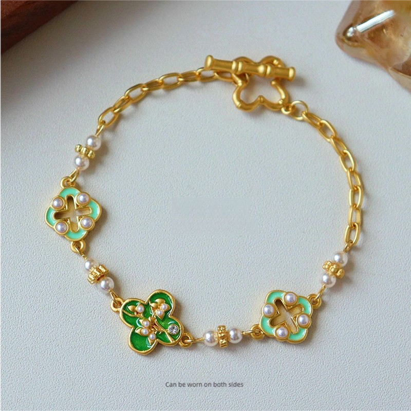 Flowers bloom in all seasons, all things have spirits, retro bracelet