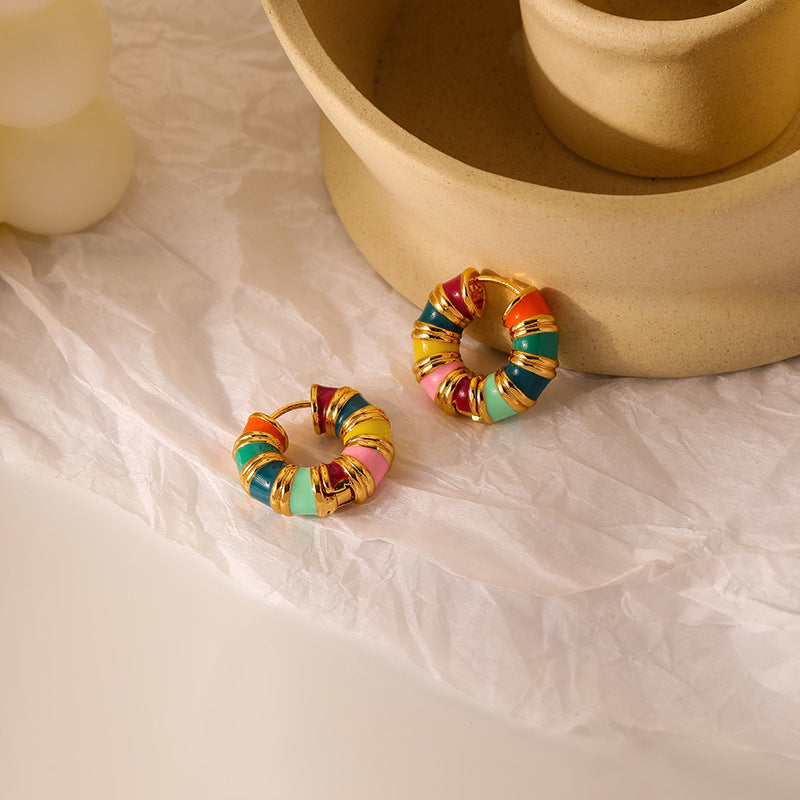 Vintage macaron earrings
