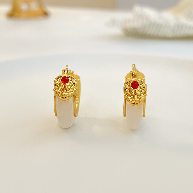 Oriental Auspicious - Vintage Earrings