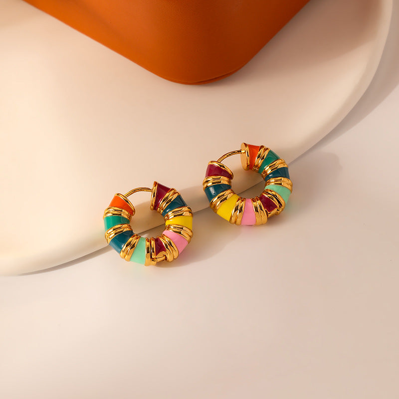 Vintage macaron earrings
