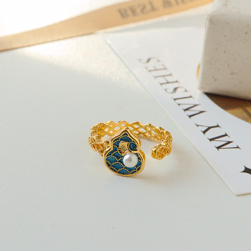 "Fulu Shuangquan" gourd opening ring