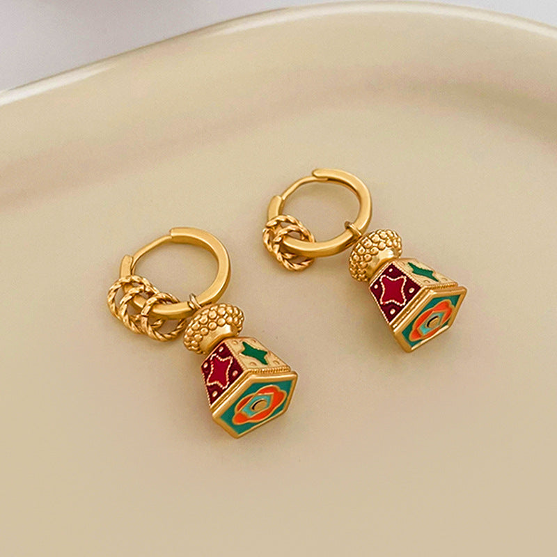 Starlight - Vintage Enamel Earrings