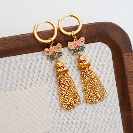 Break the cocoon into a butterfly - vintage tassel earrings